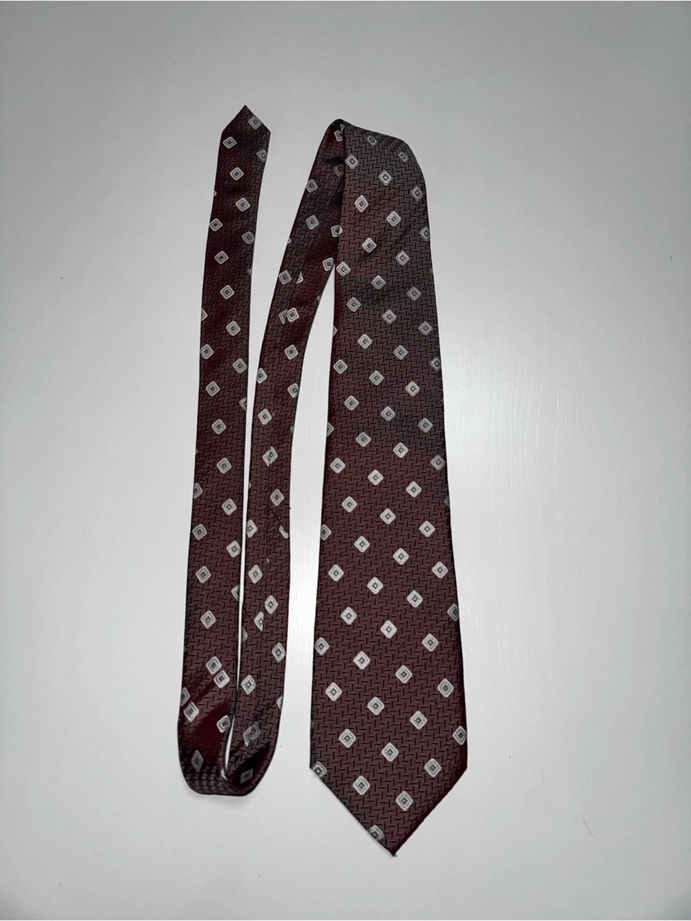 Pierre Cardin Burgundy Geometric Tie